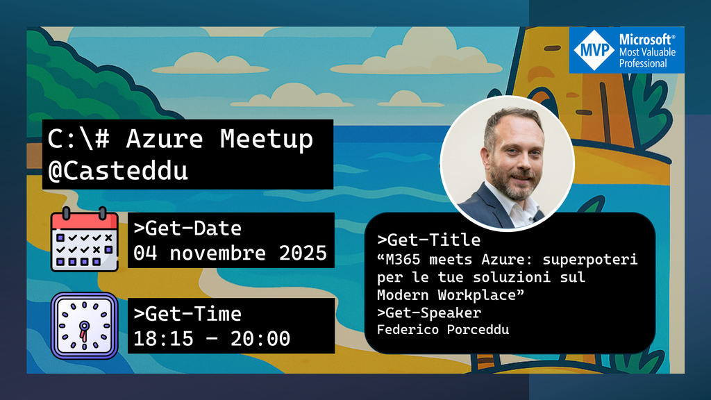 Speaking at Azure Meetup Casteddu - M365 Meets Azure